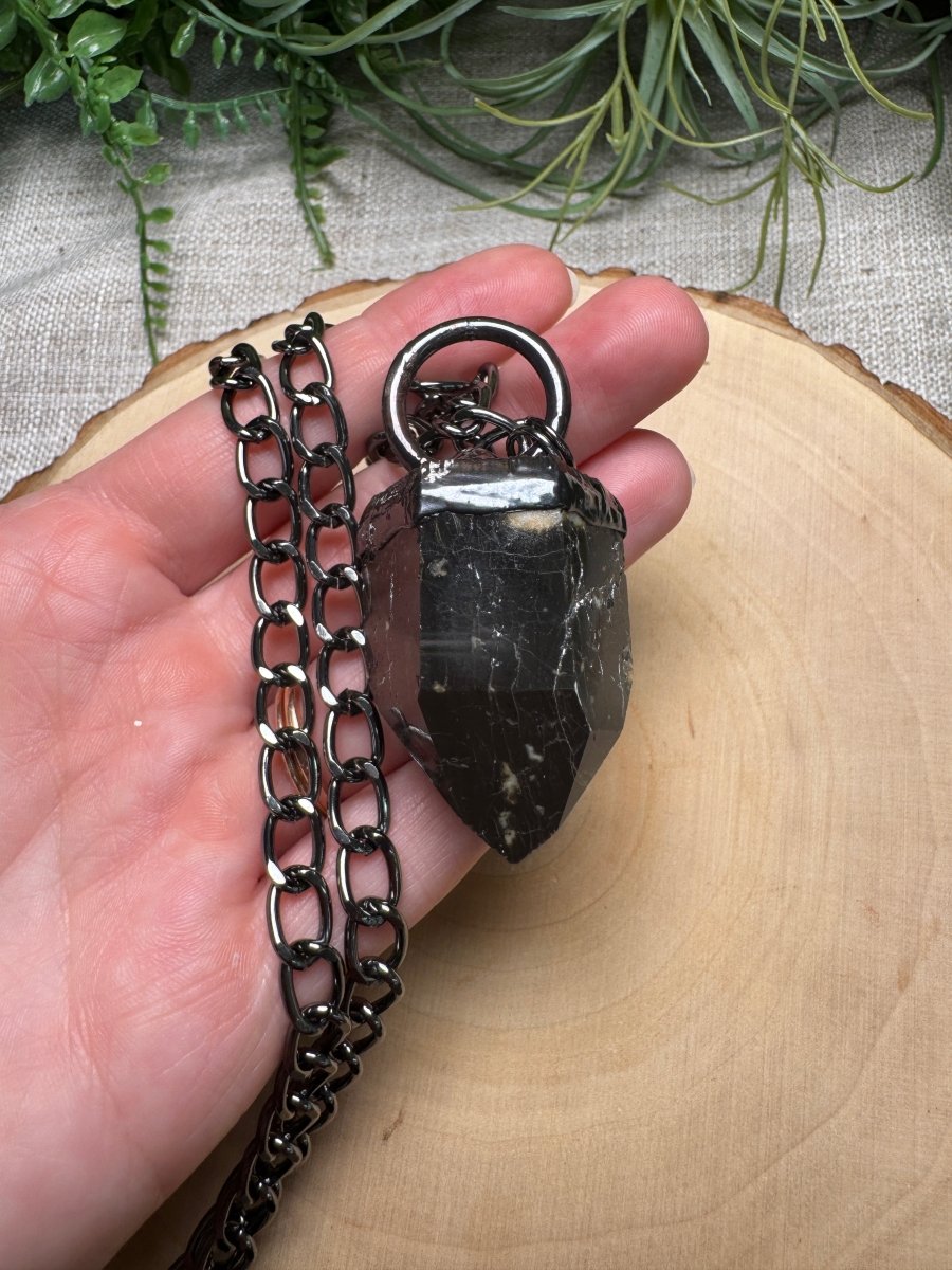 Black Tourmaline Necklace | Copper Ashes