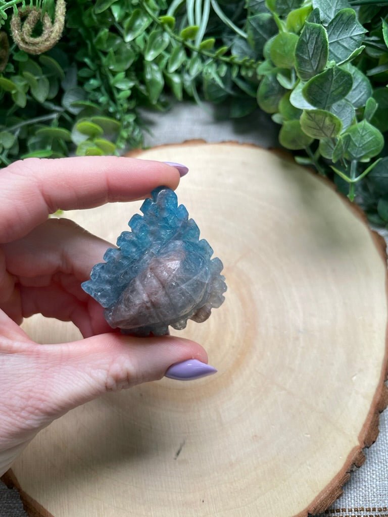 Blue Apatite Beetle (chipped) | Copper Ashes