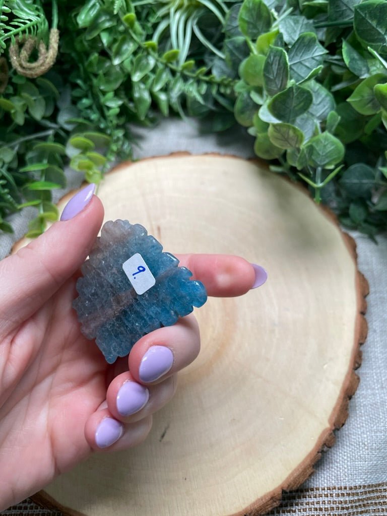 Blue Apatite Beetle (chipped) | Copper Ashes