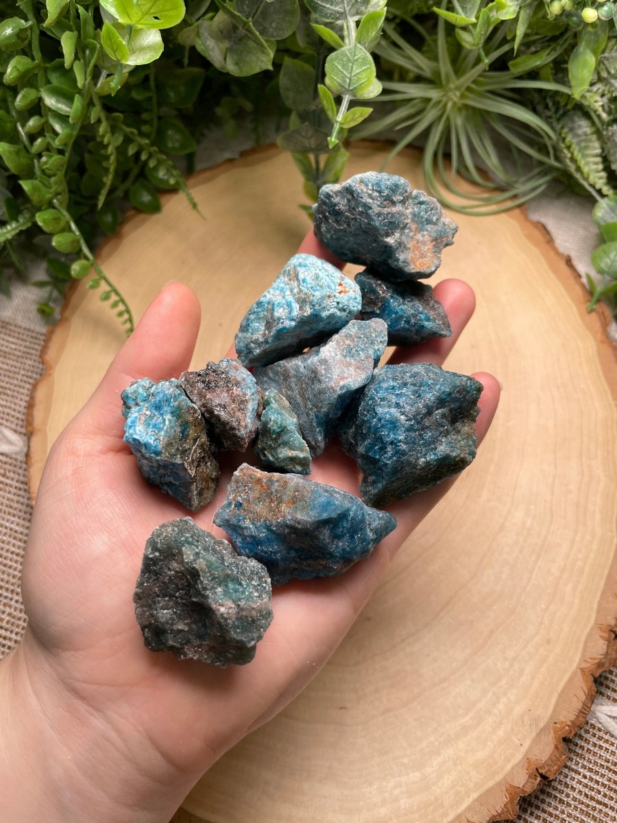 Blue Apatite Raw Stone | Copper Ashes