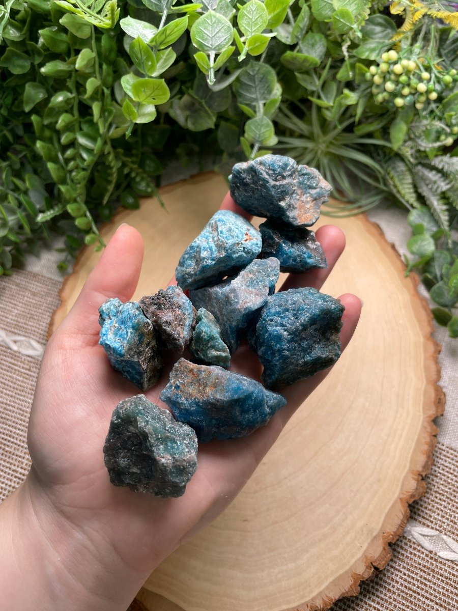 Blue Apatite Raw Stone | Copper Ashes