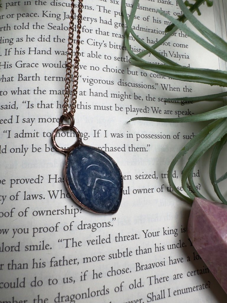Blue Aventurine Yoni Necklace | Copper Ashes