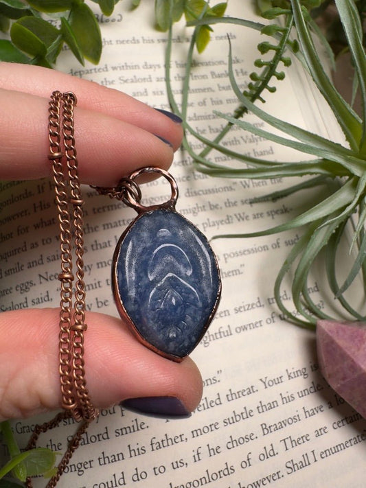 Blue Aventurine Yoni Necklace | Copper Ashes
