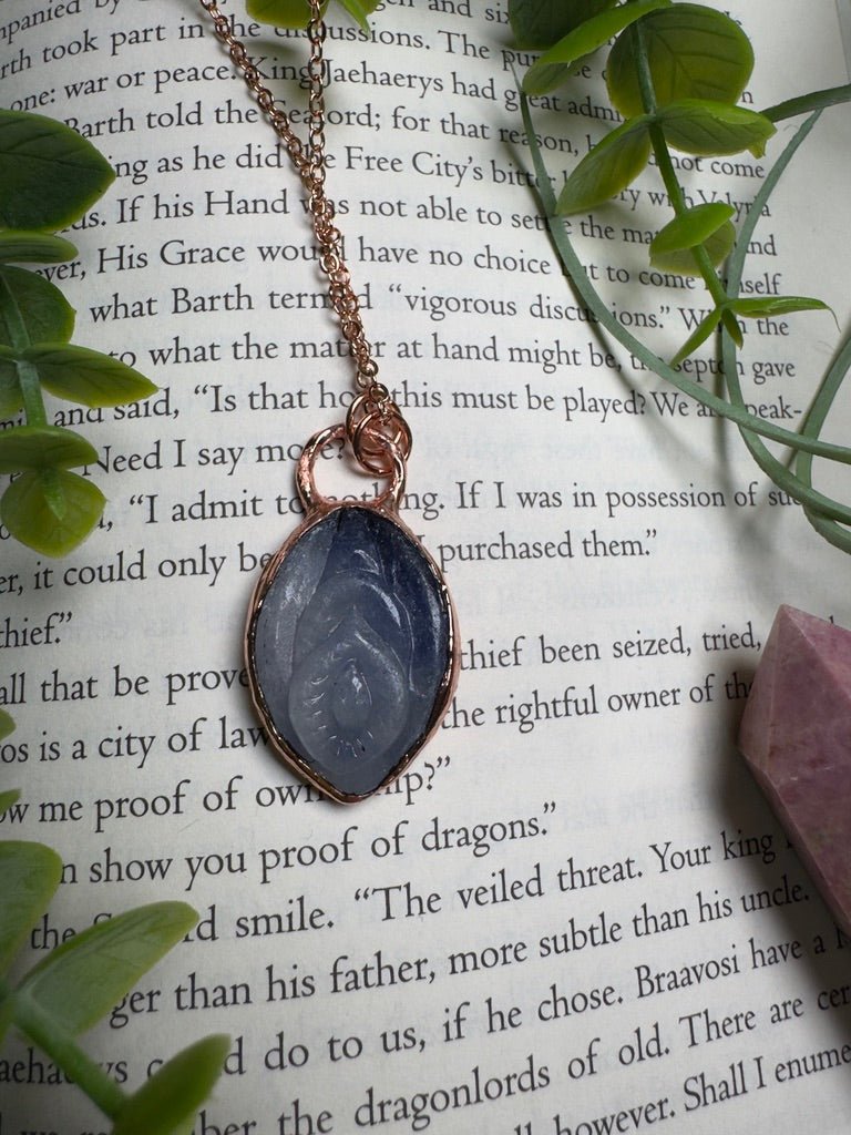 Blue Aventurine Yoni Necklace | Copper Ashes