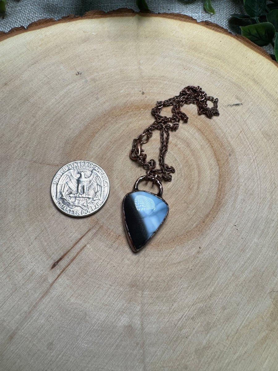 Blue Chalcedony Necklace | Copper Ashes