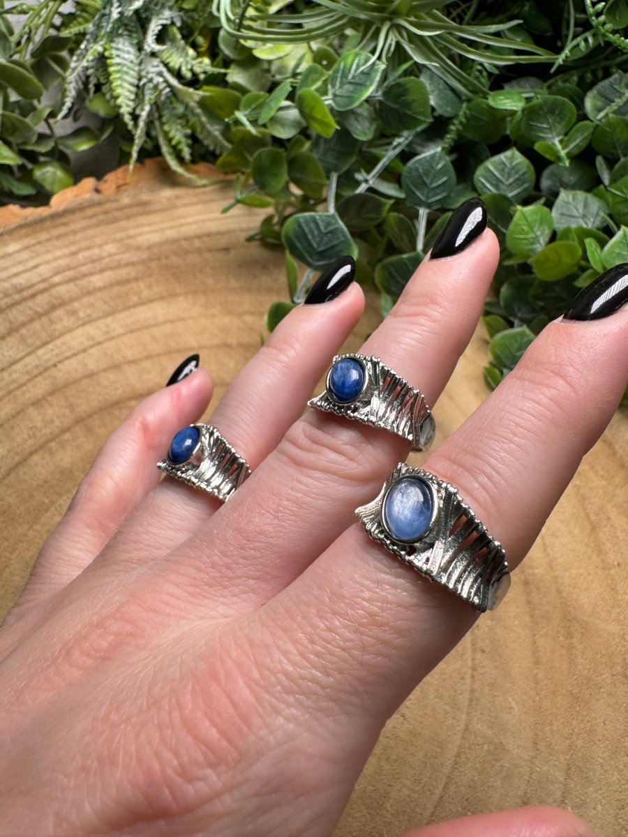 Blue Kyanite Ring Adjustable | Copper Ashes