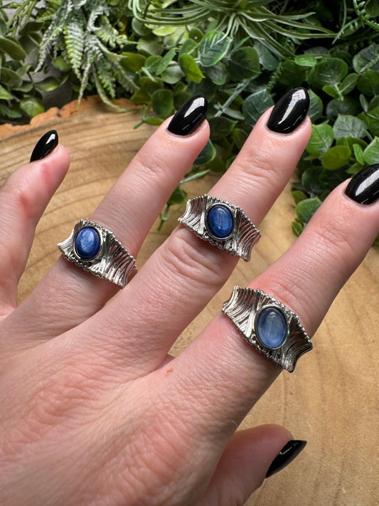 Blue Kyanite Ring Adjustable | Copper Ashes