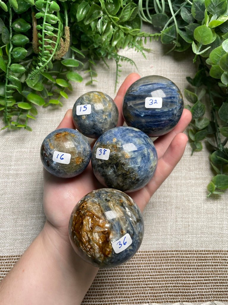 Blue Kyanite Sphere | Copper Ashes