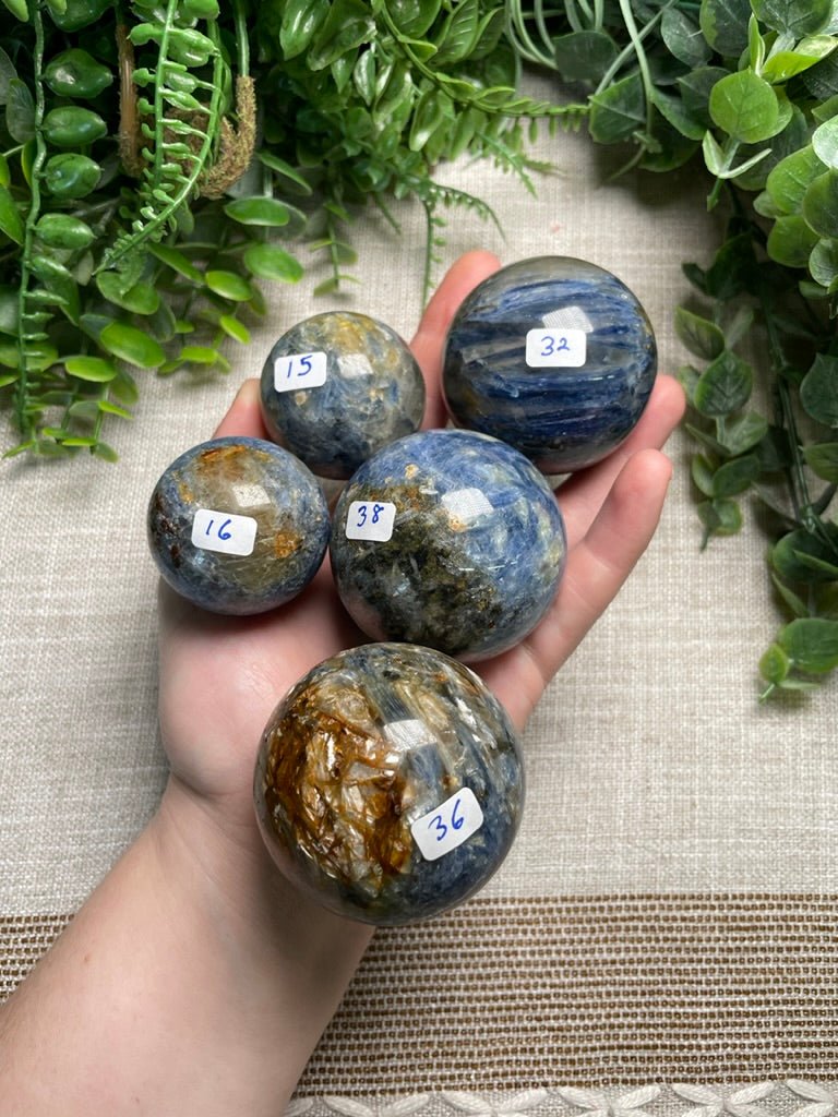 Blue Kyanite Sphere | Copper Ashes