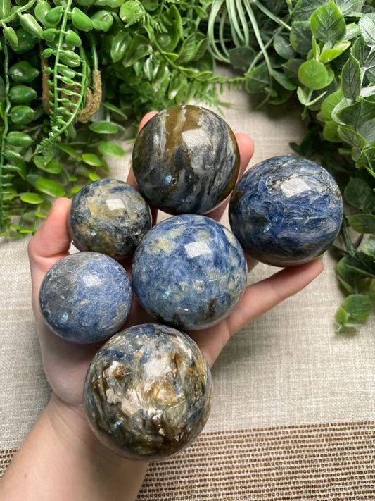 Blue Kyanite Sphere | Copper Ashes