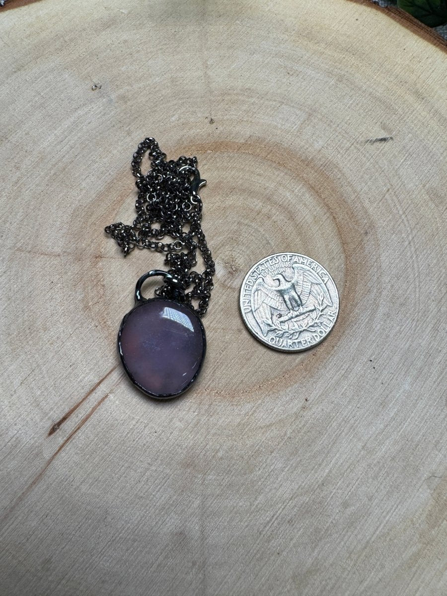 Blue Lace Agate Necklace | Copper Ashes