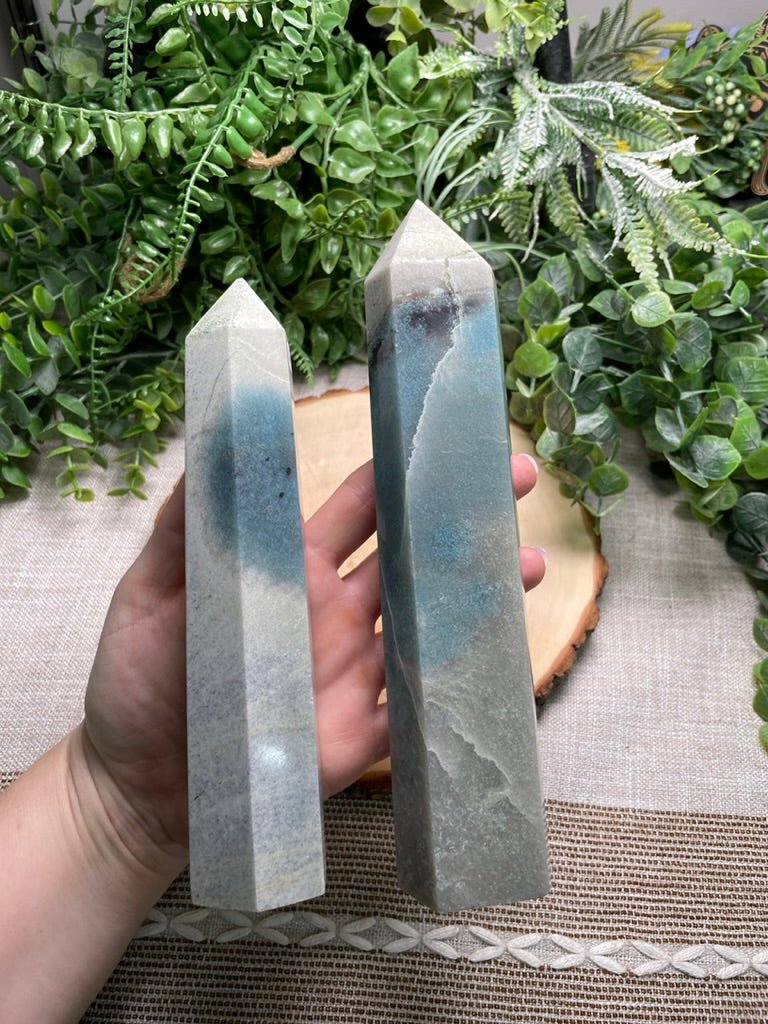 Blue Ocean Jasper Tower | Copper Ashes