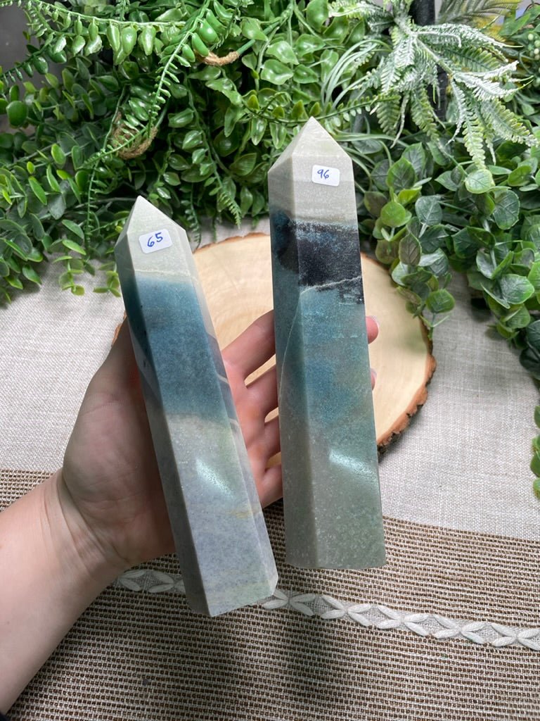 Blue Ocean Jasper Tower | Copper Ashes