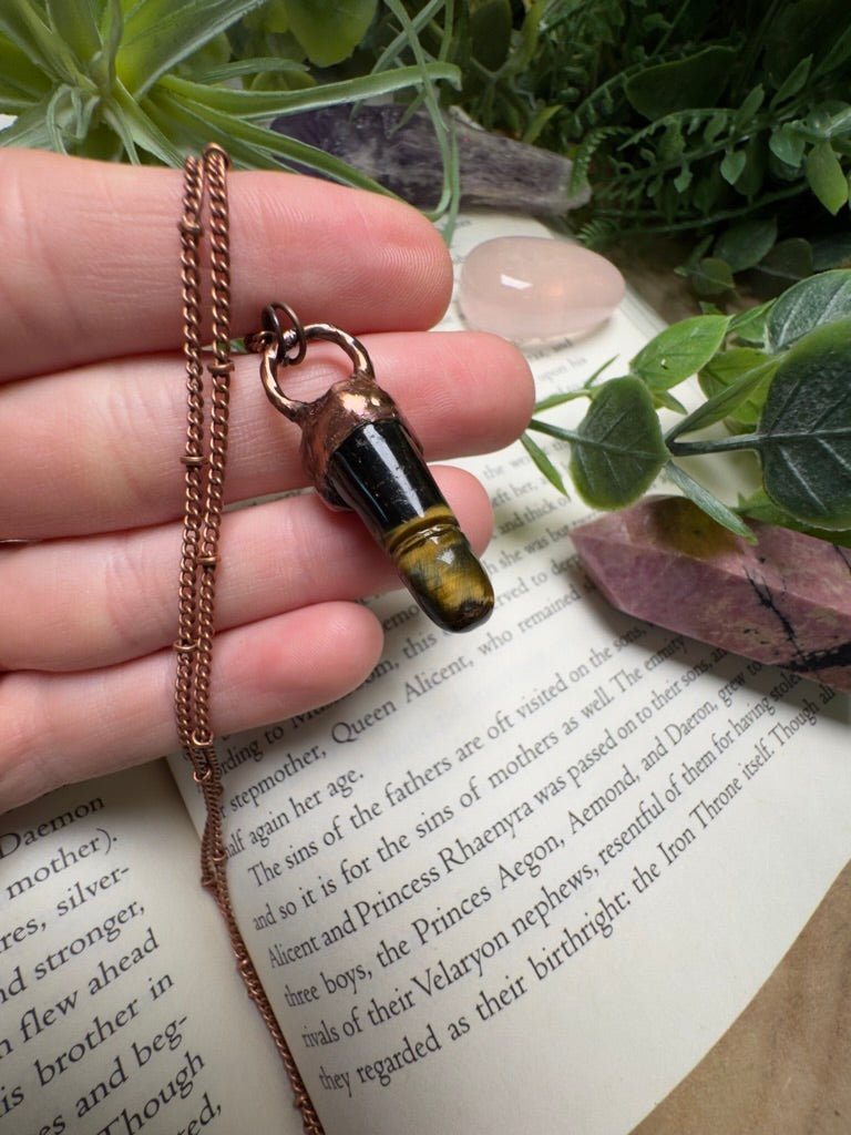 Blue Tigers Eye Penis Necklace | Copper Ashes