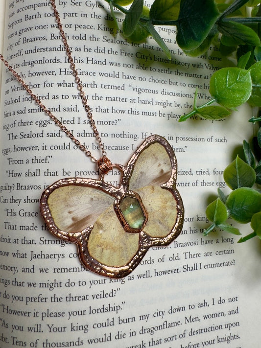 Butterfly and Fluorite Necklace | Copper Ashes