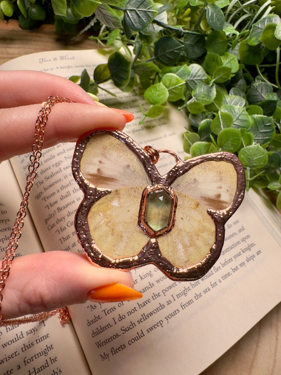 Butterfly and Fluorite Necklace | Copper Ashes
