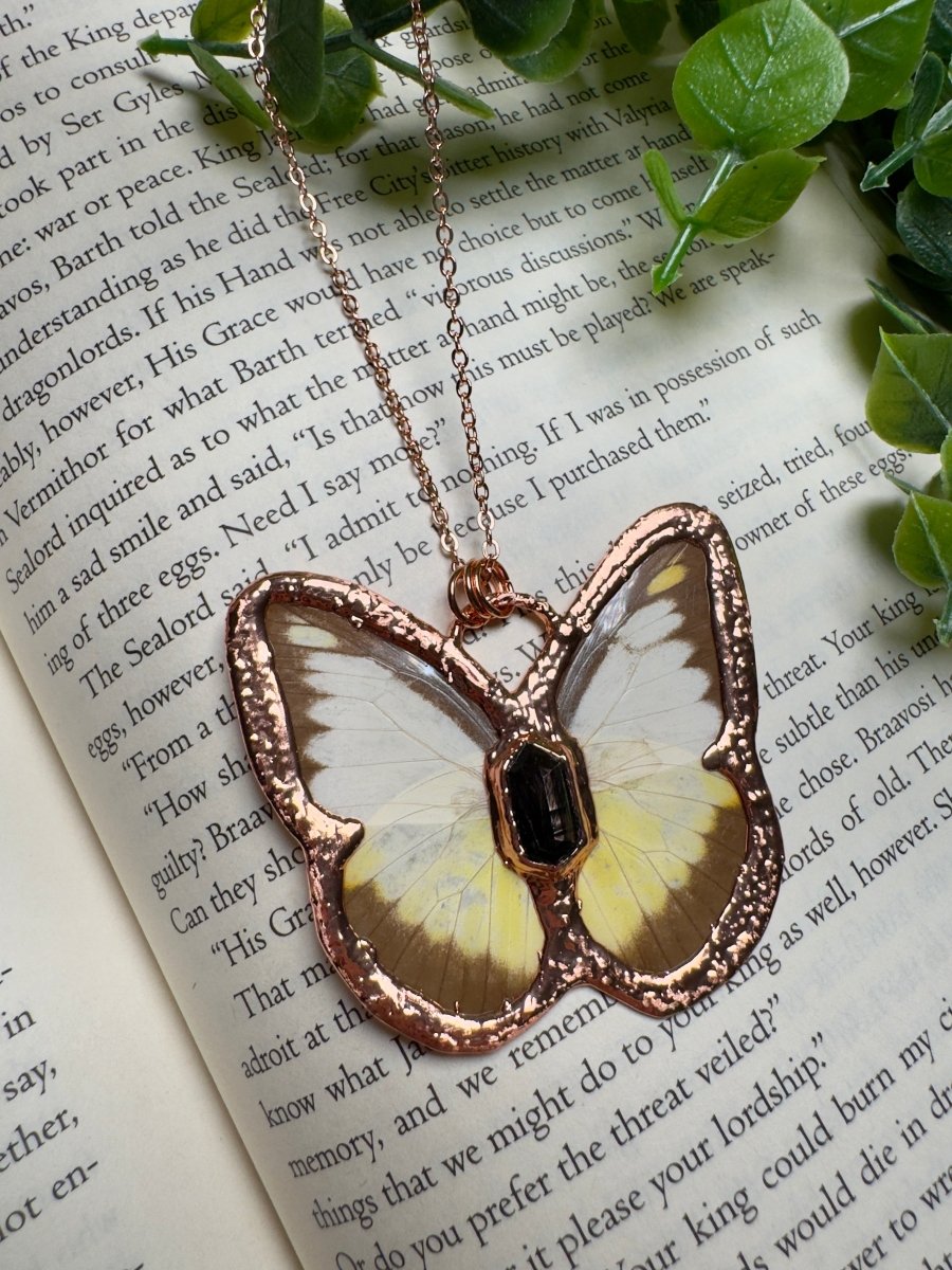 Butterfly and Hypersthene Necklace | Copper Ashes