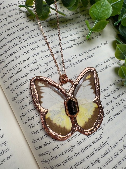 Butterfly and Hypersthene Necklace | Copper Ashes