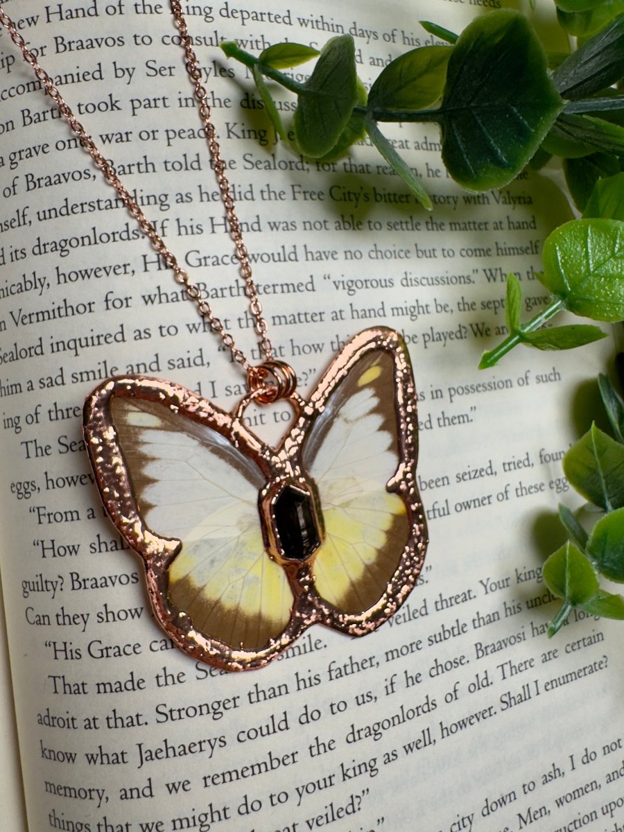 Butterfly and Hypersthene Necklace | Copper Ashes