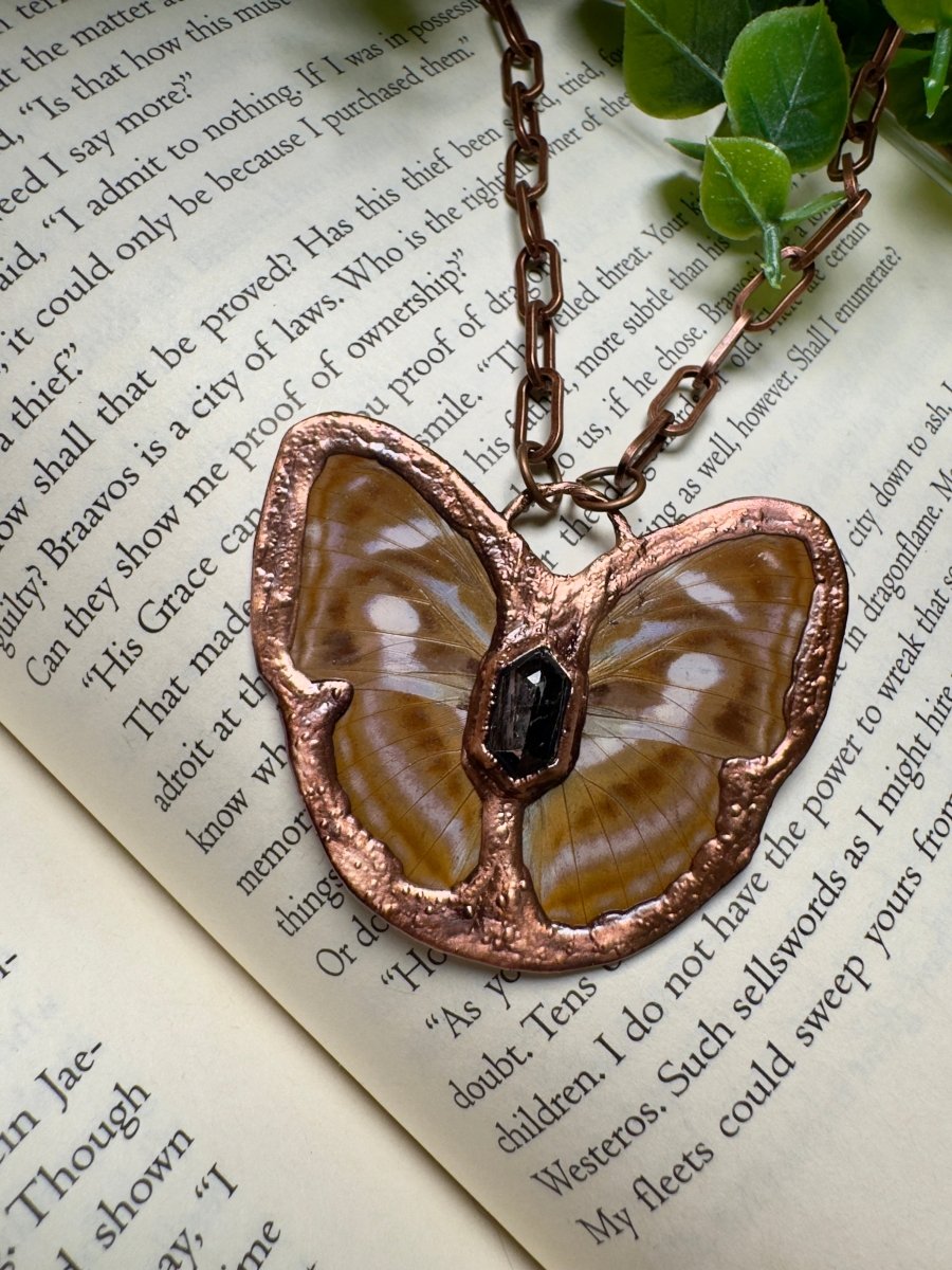 Butterfly and Hypersthene Necklace | Copper Ashes