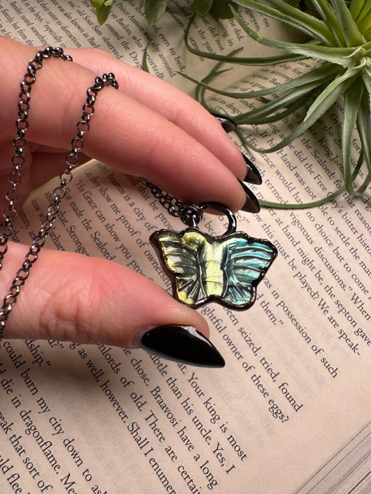 Butterfly Labradorite Necklace | Copper Ashes
