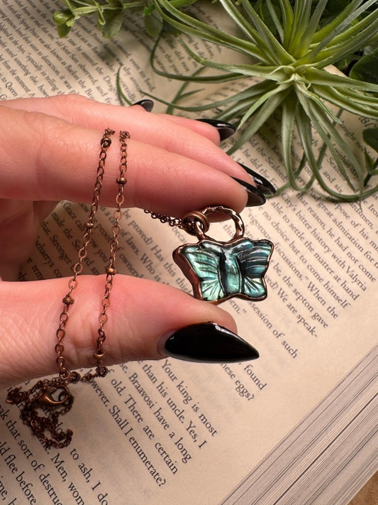 Butterfly Labradorite Necklace | Copper Ashes