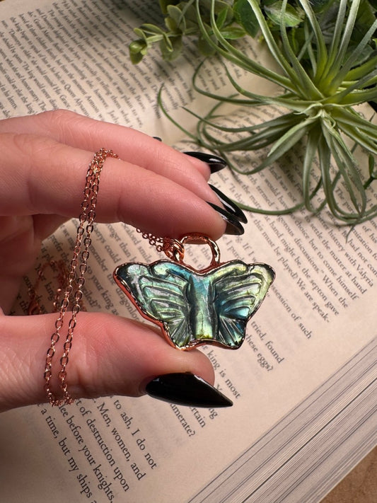 Butterfly Labradorite Necklace | Copper Ashes