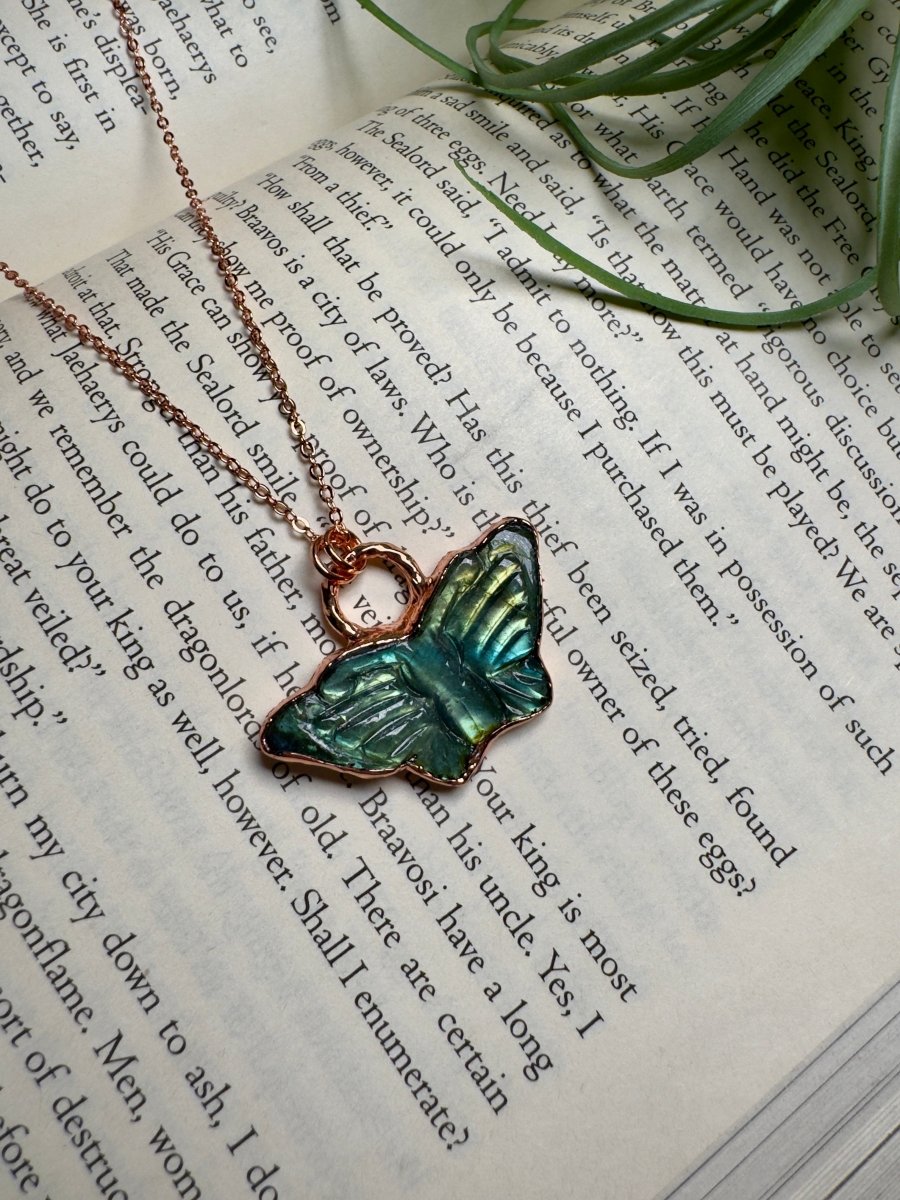 Butterfly Labradorite Necklace | Copper Ashes