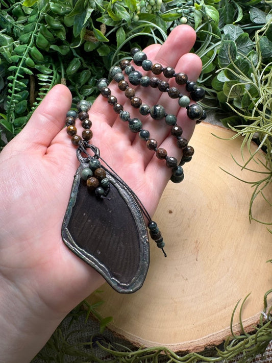 Butterfly Wing Mala Necklace (pre - loved) | Copper Ashes