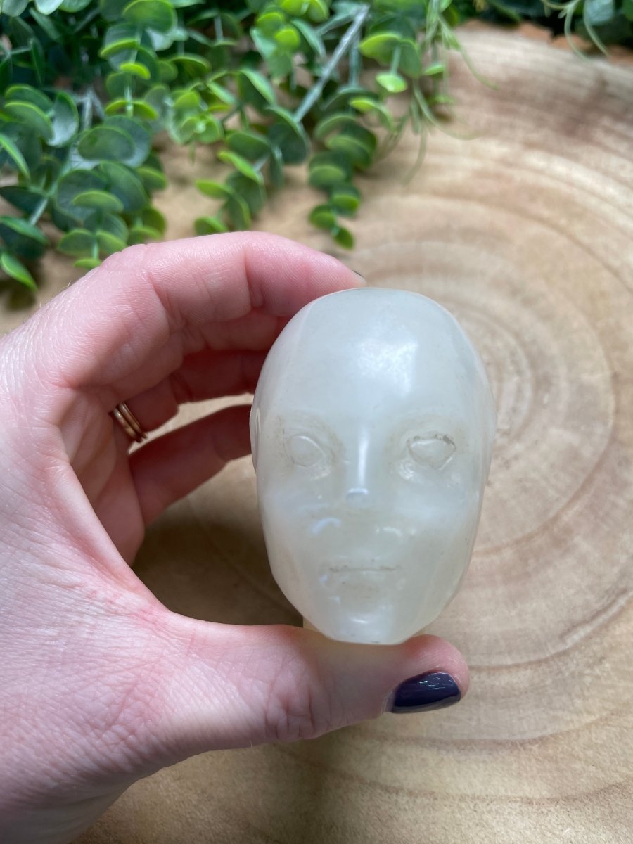 Calcite Fae Head (chipped) | Copper Ashes