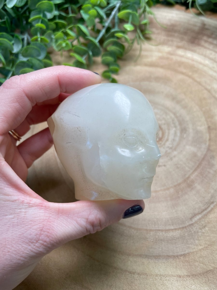 Calcite Fae Head (chipped) | Copper Ashes