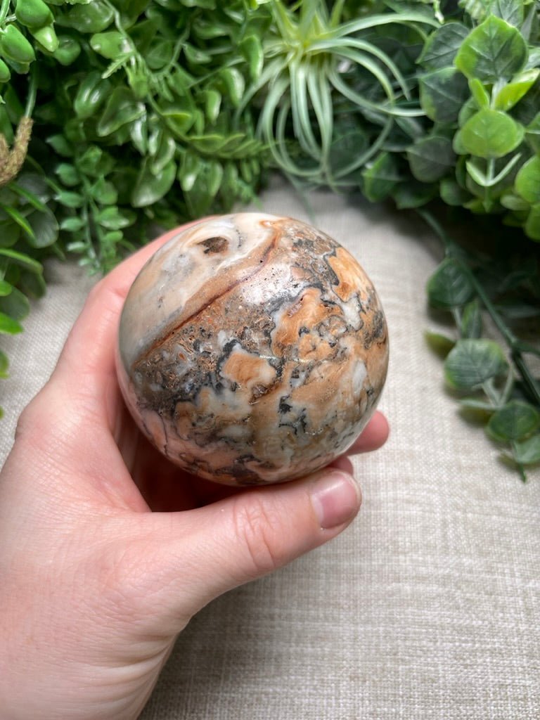 Calcite Mix Sphere | Copper Ashes