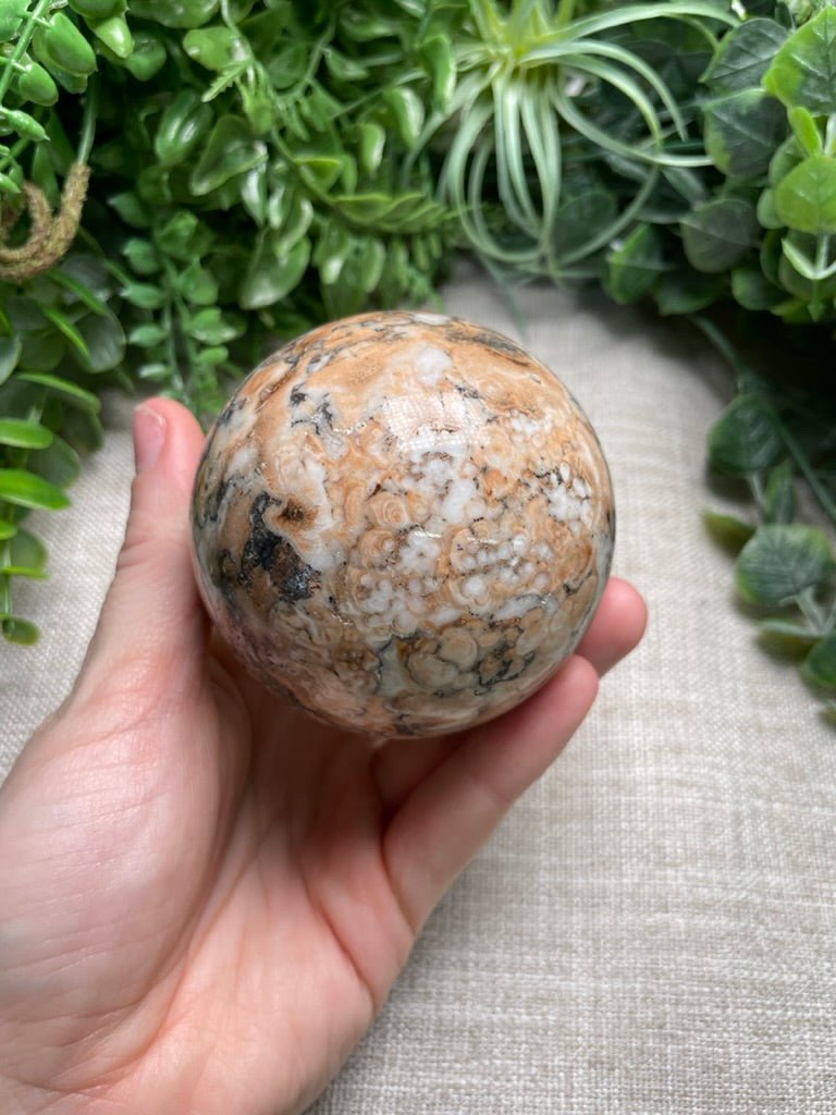 Calcite Mix Sphere | Copper Ashes