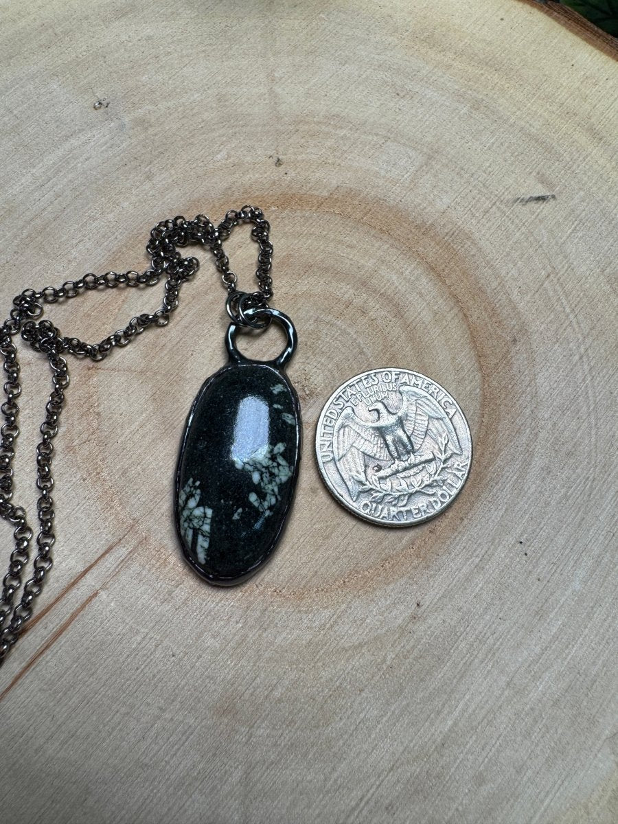 Chrysanthemum Agate Necklace | Copper Ashes