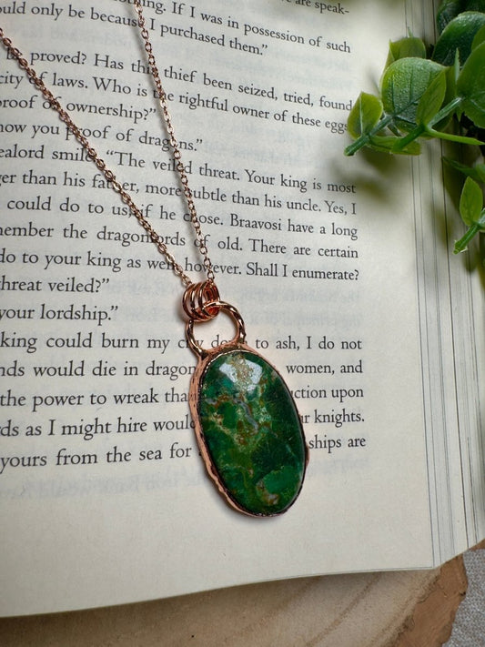 Chrysocolla Necklace | Copper Ashes