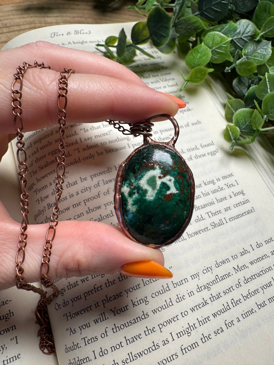 Chrysocolla Necklace | Copper Ashes