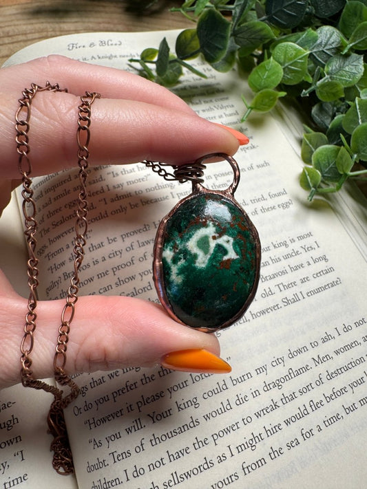 Chrysocolla Necklace | Copper Ashes