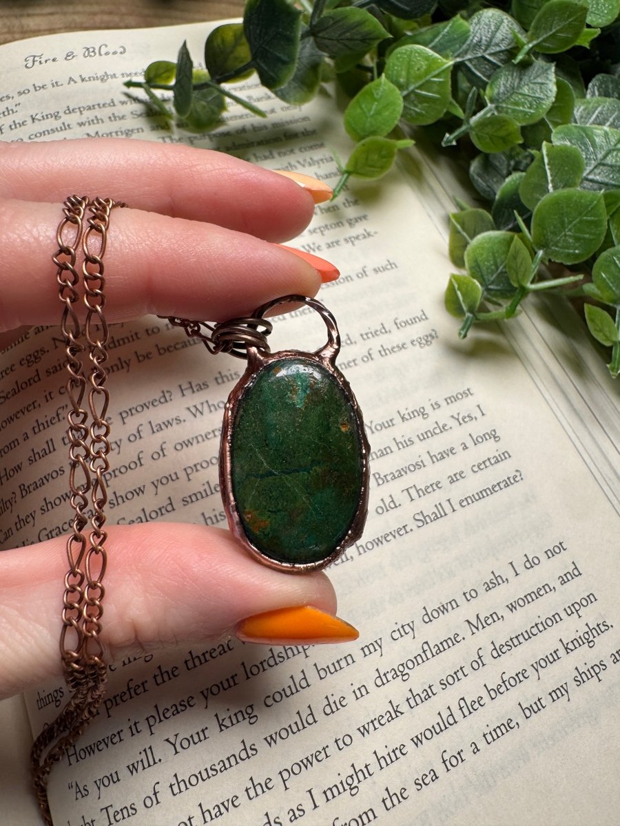 Chrysocolla Necklace | Copper Ashes