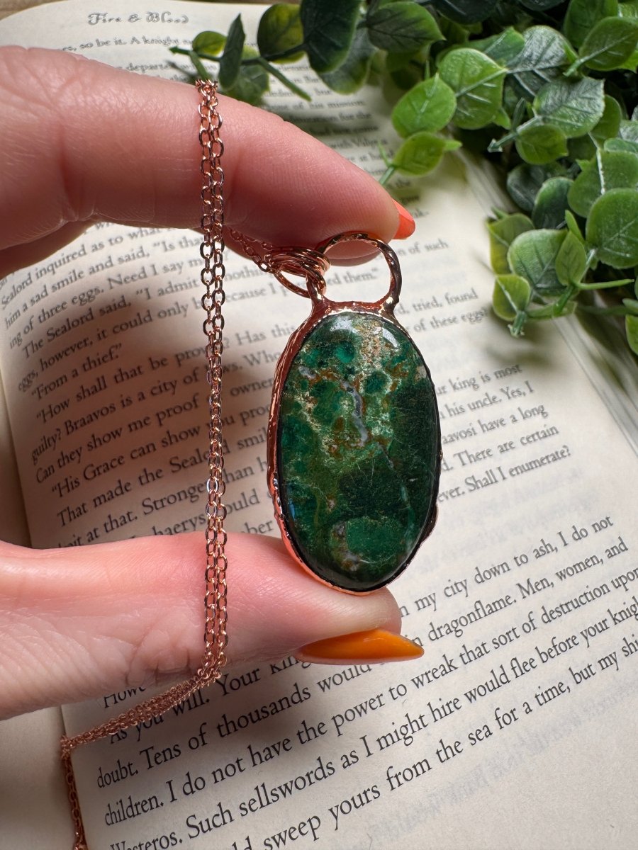 Chrysocolla Necklace | Copper Ashes
