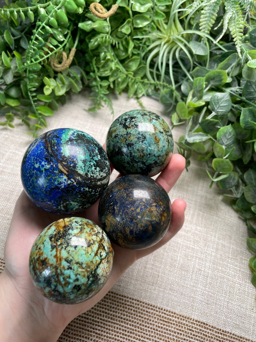 Chrysocolla Sphere | Copper Ashes