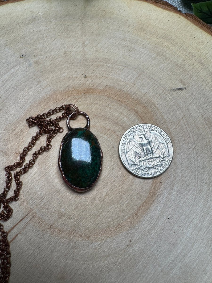 Chrysoprase Necklace | Copper Ashes