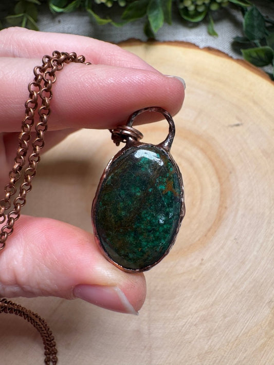 Chrysoprase Necklace | Copper Ashes