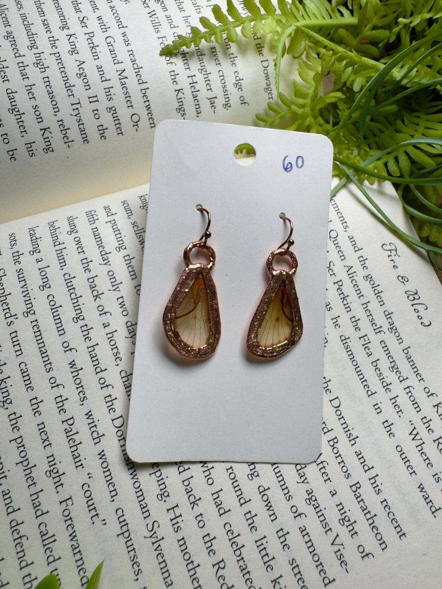 Cicada Wing Earrings | Copper Ashes