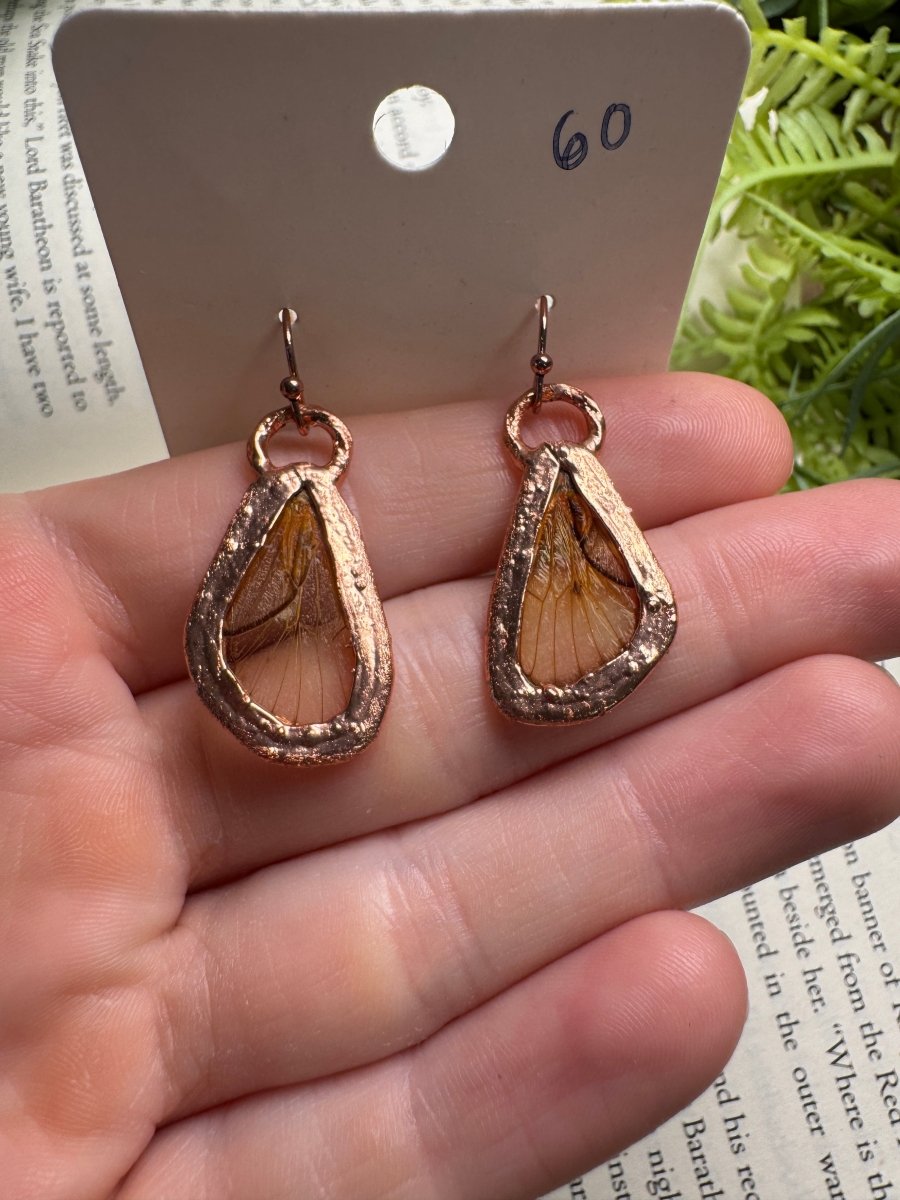 Cicada Wing Earrings | Copper Ashes