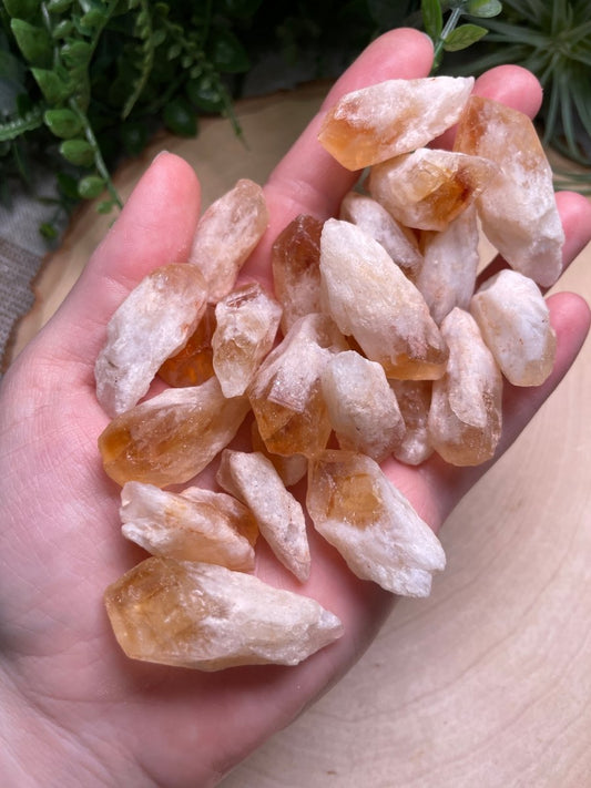 Citrine (Heat Treated Amethyst) Point Raw Stone | Copper Ashes