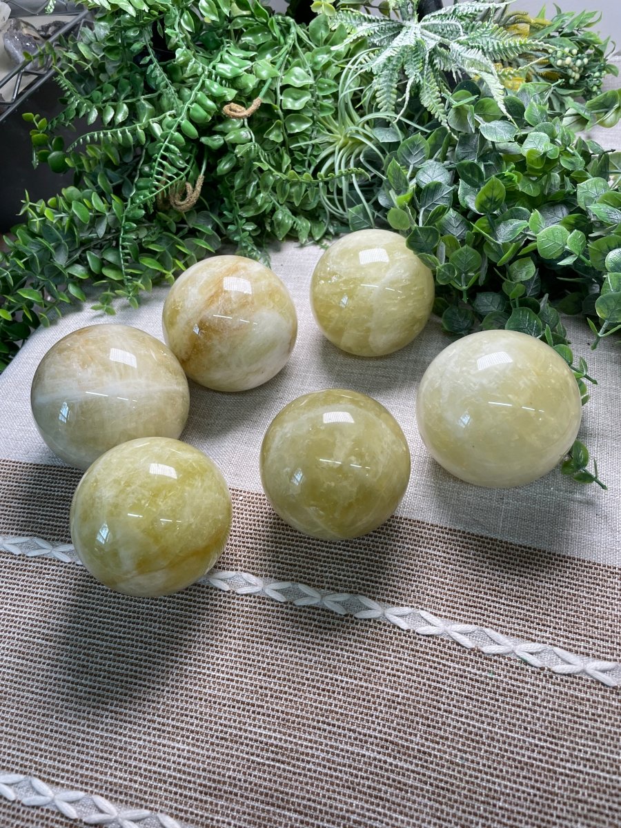 Citrine Sphere (heat treated amethyst) | Copper Ashes