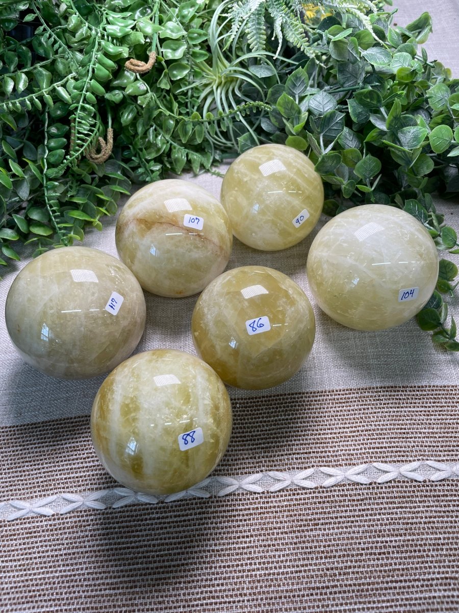 Citrine Sphere (heat treated amethyst) | Copper Ashes