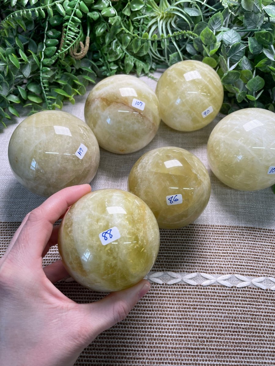 Citrine Sphere (heat treated amethyst) | Copper Ashes