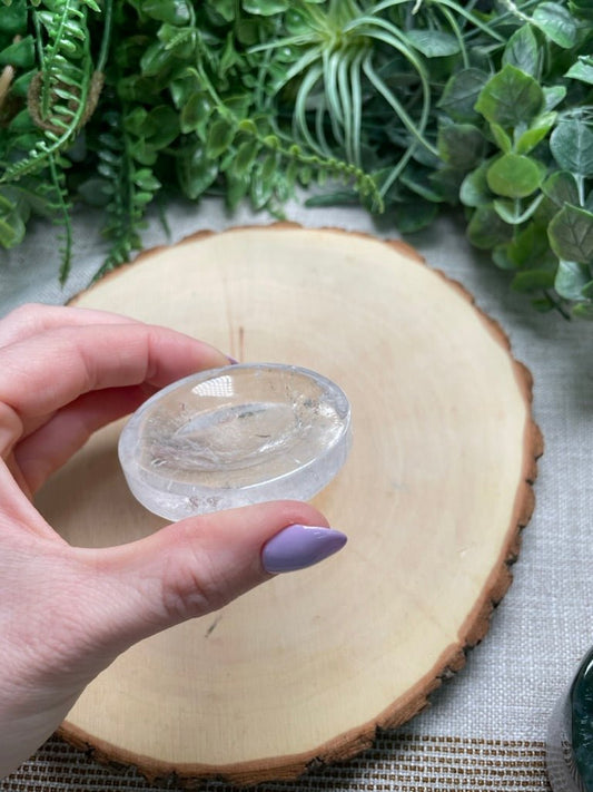 Clear Quartz Mini Dish | Copper Ashes
