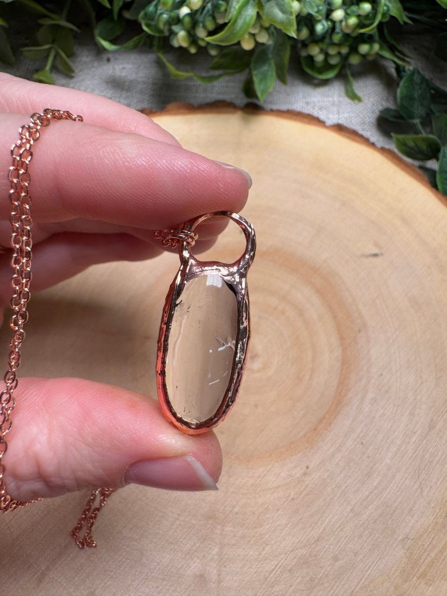 Clear Quartz Necklace | Copper Ashes